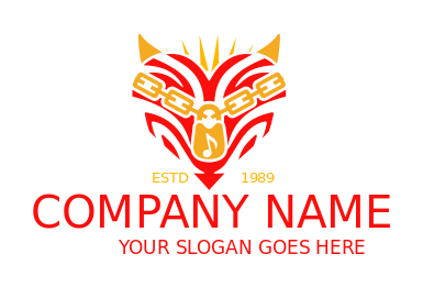 entertainment logo chain with lock in heart