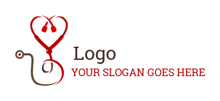 make a medical logo heart stethoscope - logodesign.net