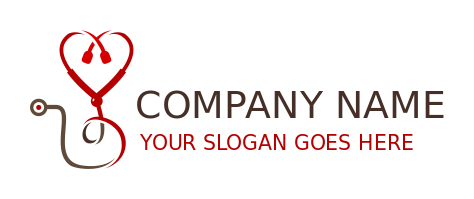 make a medical logo heart stethoscope - logodesign.net