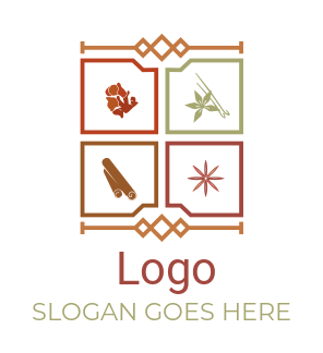 restaurant logo herbs and masala spices