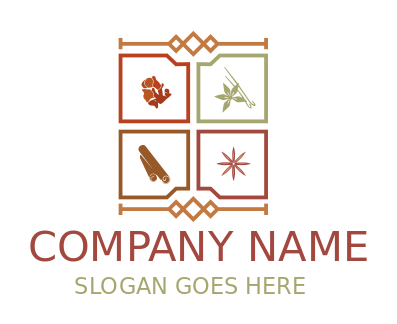 restaurant logo herbs and masala spices