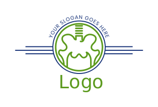 make an orthopedic logo hip bones in a circle