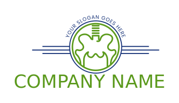 make an orthopedic logo hip bones in a circle