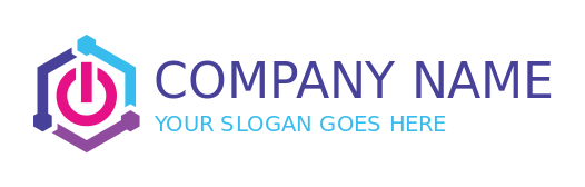 Make an IT logo of hitech power button 