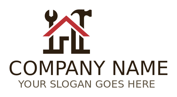  home remodeling logo tools wrench hammer