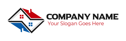construction logo opposite roofs with windows
