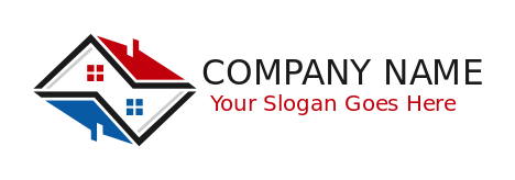 construction logo opposite roofs with windows