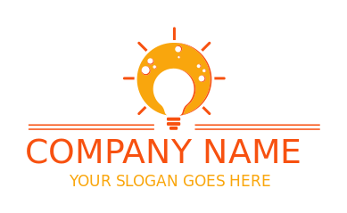 food logo maker homemade cheese with bulb