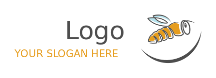 animal logo template line art honey bee