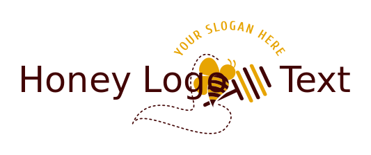 farm logo vector honey bee with honey dipper
