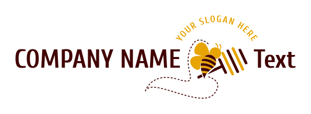 honey bee with honey dipper logo generator