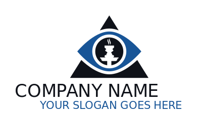 shisha bar logo hookah top in eye triangle