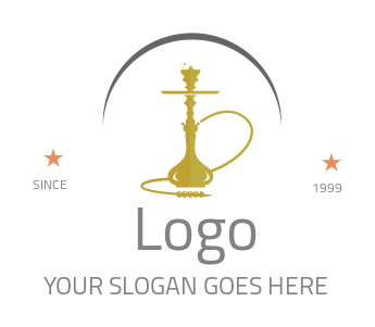 entertainment logo hookah with arc above