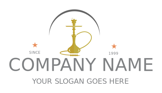 entertainment logo hookah with arc above
