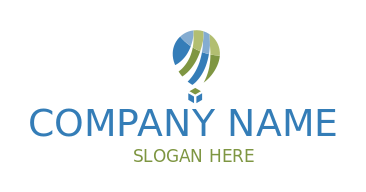 travel logo online hot air balloon and text