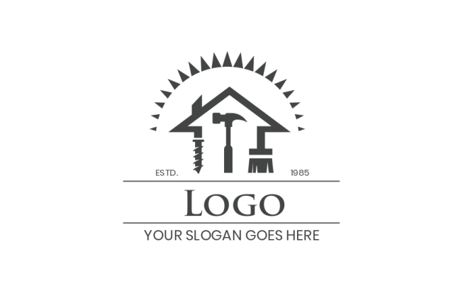 handyman logo icon house made of tools | Logo Template by LogoDesign.Net