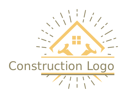 handyman logo roof with nails and windows