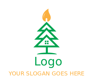 consulting logo house roofs forming candle