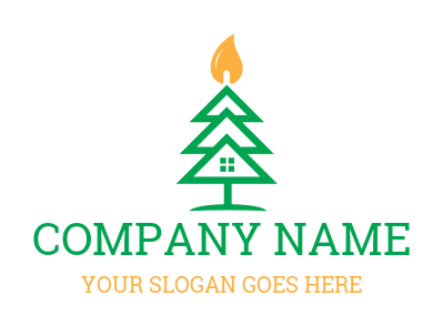 consulting logo house roofs forming candle