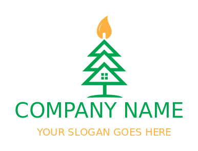 consulting logo house roofs forming candle