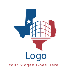 Houston TX map star with Galleria Mall 