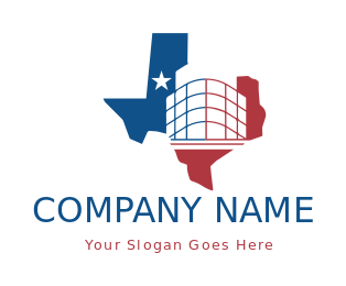 Houston TX map star with Galleria Mall 