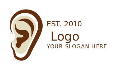 Make a medical logo of human ear 