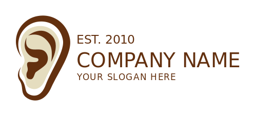 Make a audiologist logo of human ear 