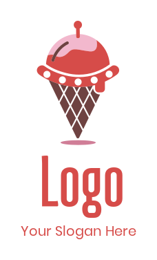 ice cream parlor logo image cherry on top