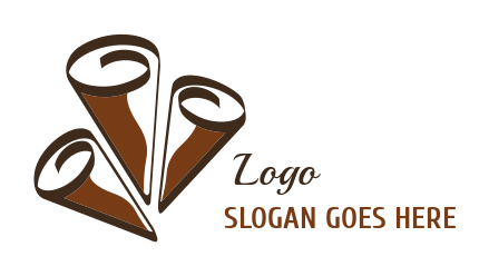 food logo icon ice cream cones