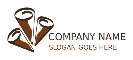 food logo icon ice cream cones