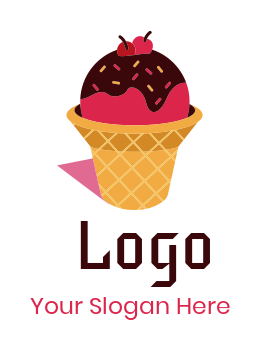 logo for ice cream parlor with cherries