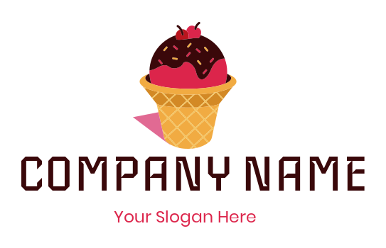 logo for ice cream parlor with cherries