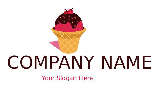 logo for ice cream parlor with cherries