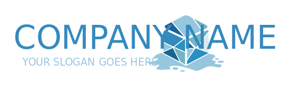 ice store logo maker cube melting