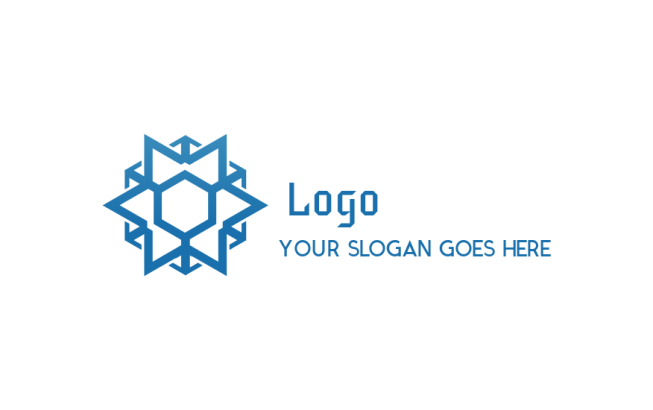 Make a logo of ice or snow flake with arrows