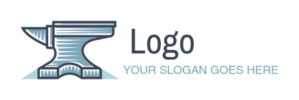 blacksmith logo icon illustrated anvil