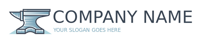 blacksmith logo icon illustrated anvil