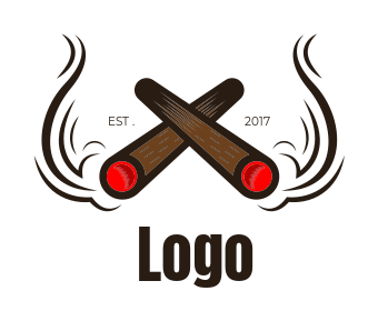 entertainment logo cigars crossed with smoke