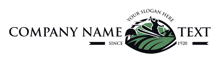 sports logo skier jump ski poles over fields vector