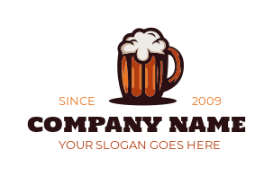 bar logo maker beer mug with froths 