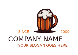 bar logo maker beer mug with froths 