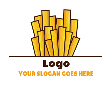 fast food restaurant logo maker illustrative fries