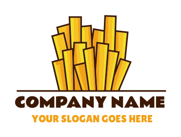 restaurant logo maker illustrative fries