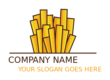 fast food restaurant logo maker illustrative fries
