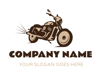 auto shop logo online heavy bike symbol