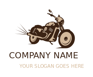 auto shop logo online heavy bike symbol