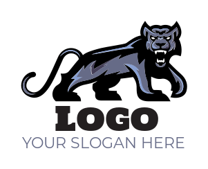 animal logo maker panther growling