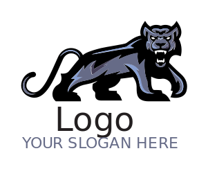 animal logo maker panther growling