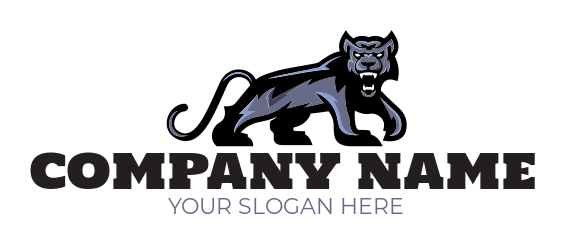 animal logo maker panther growling